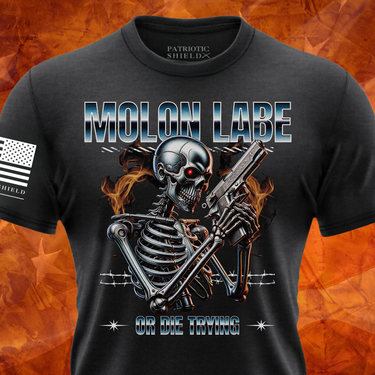 defiant molon labe halloween t-shirt for patriots